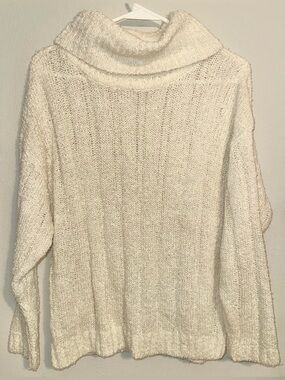 Gotham Off White Turtleneck Sweater